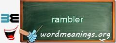 WordMeaning blackboard for rambler